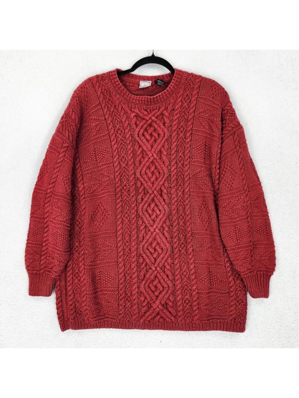 Vintage Sweater Womens Large Faded Red Chunky Heavyweight Knit  Paul Et Duffier